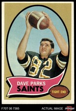 1970 Topps #74 Dave Parks Saints Texas Tech 4 - VG/EX