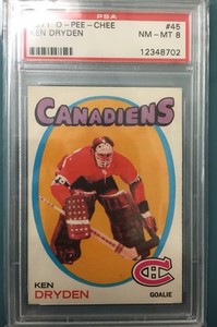Ken Dryden 1971-72 OPC O-Pee-Chee  Rookie RC PSA 8 NM/MT