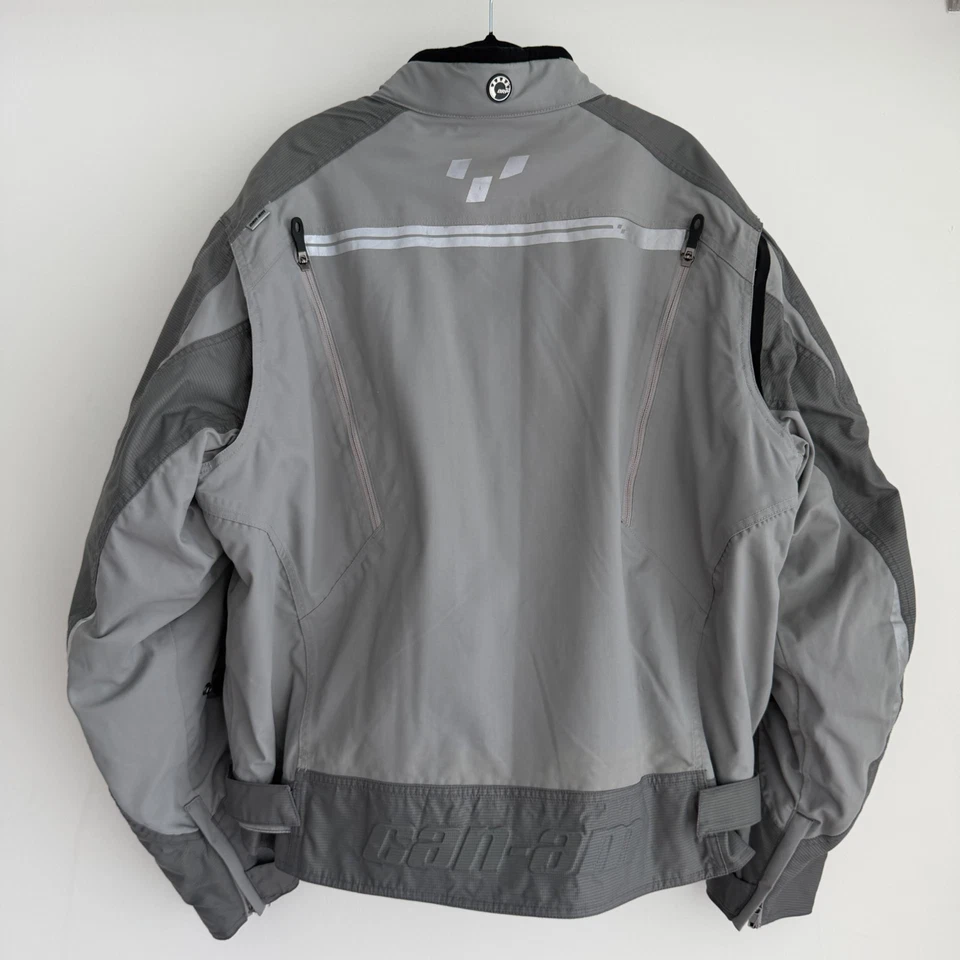 Chaqueta Can-Am Spyder BRP para Hombres XXL Gris Abrigo de Crucero Montar Motociclista RPM Foto 4 de 4