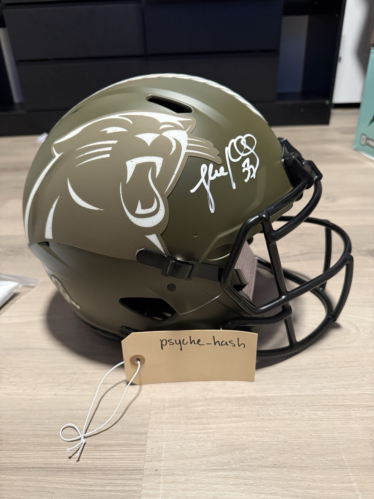 Luke Kuechly Autographed Signed Carolina Panthers Full Size Authentic STS Helmet Beckett COA 