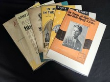 Rare 40  s and 50  s Vintage Sheet Music Lot of 6