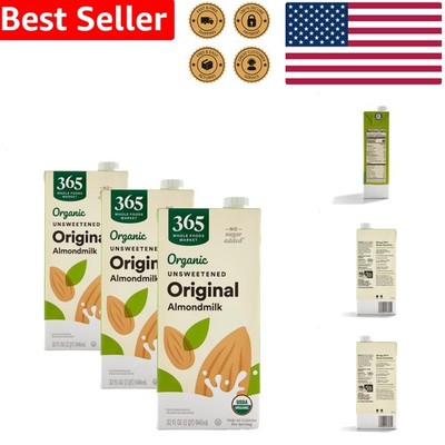 3 Pack Organic Unsweetened Almond Milk 32oz Dairy-Free Healthy  Beverage