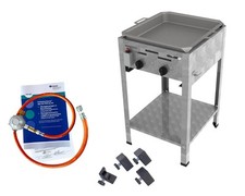 ChattenTec Gasbr&auml;ter 2-flammig 7,3kW Standger&auml;t Pfanne und DGUV