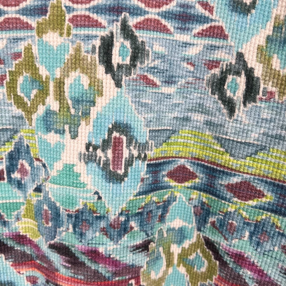 Sundance 女式保暖华夫格针织上衣,尺寸 XXL,五颜六色的休闲波西米亚独立垃圾桶 — 第 2/4 张图片