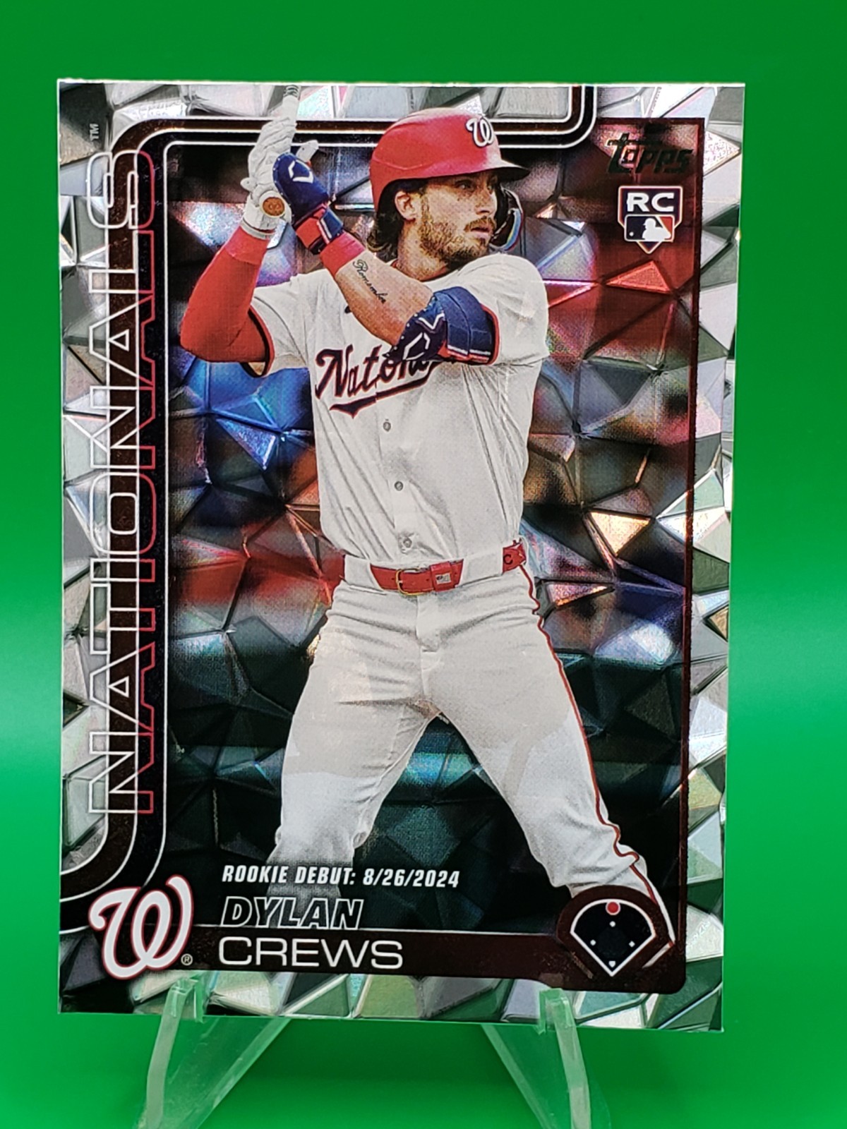 2025 Topps Update Series Dylan Crews Diamante Rookie Debut RC #US223 Nationals