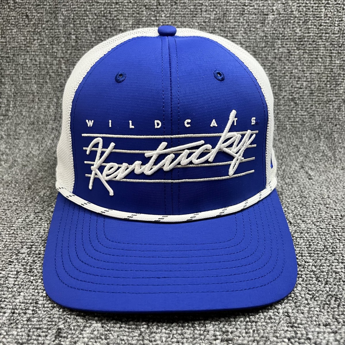 Kentucky Wildcats '47 Brand Overhand Hitch Rope Trucker Hat Blue White Snapback