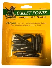 Satellite Archery Bullet Points 125 Grains Fits Aluminum Shafts 1021 221 (12 Pcs