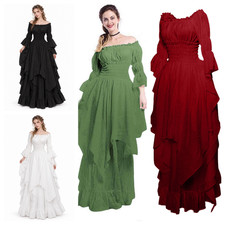 Women Victorian Gothic Dress Renaissance Medieval Vampire Costume Ball Gown