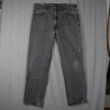 Vintage Levis 505 Mens 38x32 Fit 34x30 Black Denim Jeans Made in USA 80s Grunge
