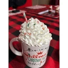 Faux Whipped Cream Candle Mug Topper Hot Cocoa Fake Decoration Coffee Bar Deco