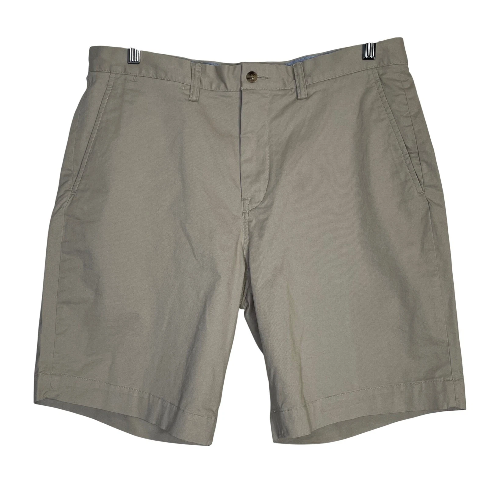 Polo Ralph Lauren Men 34 Stretch Classic Fit Chino Shorts Khaki Tan Cotton Twill