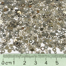 100 Teeny Tiny Watch Gear 2-4mm Silver Nail Altered Art Steampunk Part Wheel Lot