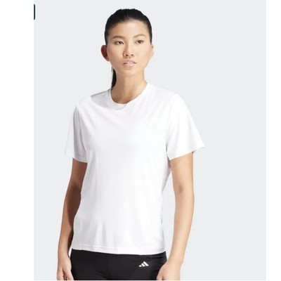 Adidas Training Tee White IX9431 Lightweight Stretch Comfort Athletic Top Large