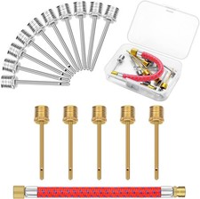 16PCS Air Pump Needle, Dual-Port Inflation Needles, Air Inflation Needle for Foo