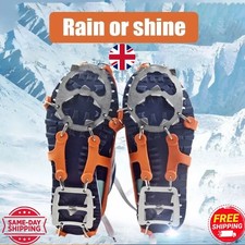 SNOW ANTI SLIP ICE GRIPPERS FOR BOOTS SHOES GRIPS SPIKES CRAMPONS OUTDOOR HIKING