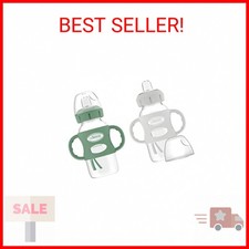 Dr. Brown's Milestones Wide-Neck Sippy Spout Bottle with 100 Silicone Handles,