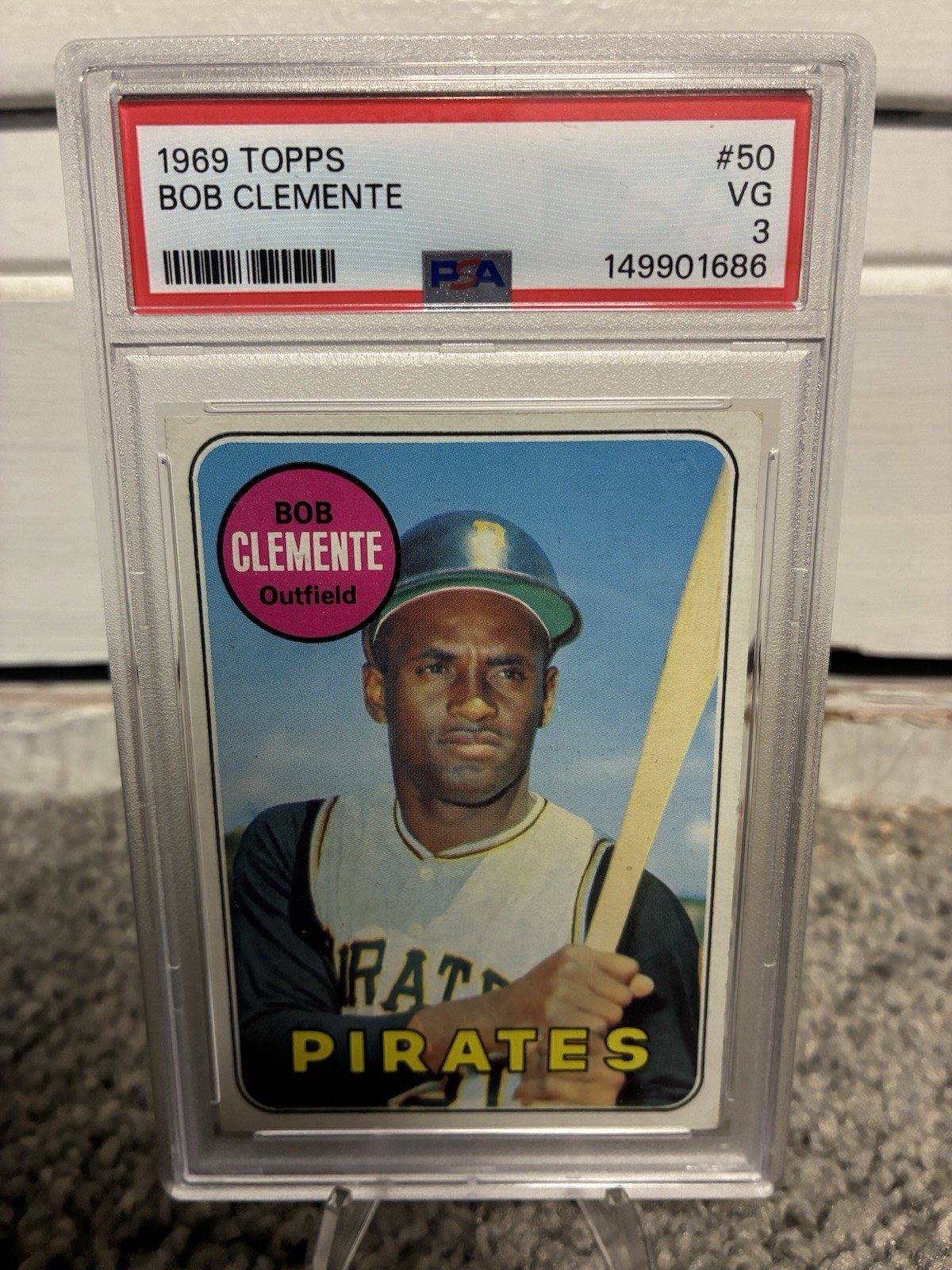1969 Topps - Roberto Clemente #50 Bob on Card