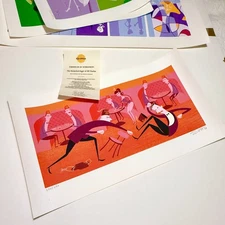 SHAG SERIGRAPH Josh Agle 2003'The Unchecked Anger of Alf Charles' w. COA 15"x26"