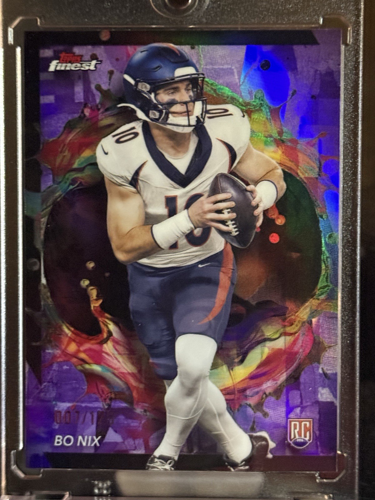 2024 TOPPS FINEST #249 RARE PURPLE REFRACTOR BO NIX (RC/SSP) /125