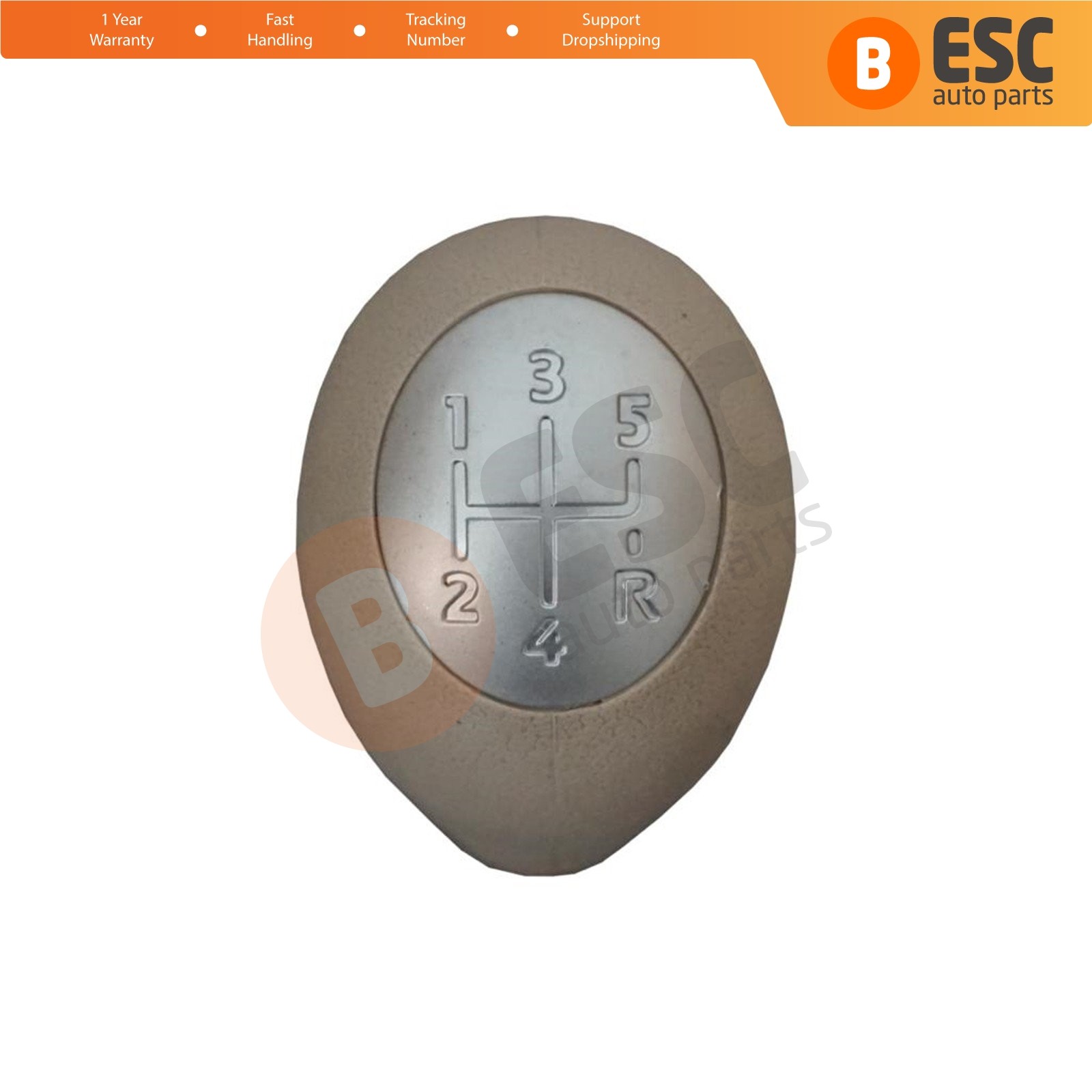 Shift Stick Knob Beige Chrome For Renault Clio 3 Scenic Kangoo Megane MK2 Dokker