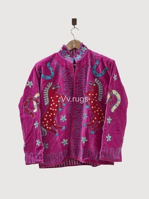 One-of-a-Kind Handmade Suzani Coat   Traditional Uzbek Textile Art