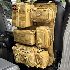 Tactical Vehicle Back Seat Organizer with 5 Pouch Pouches Seat Organizer Gear