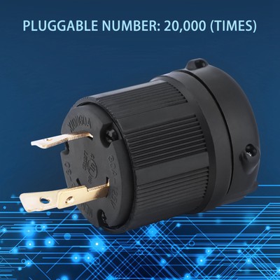 NEMA L5 - 30 30A 125V 3 Wire Twist Lock Electrical Plug Connector (elektris CU