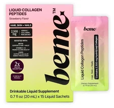 BeMe Liquid Collagen Peptides for Hair Skin & Nails – Clinically Proven Premi...