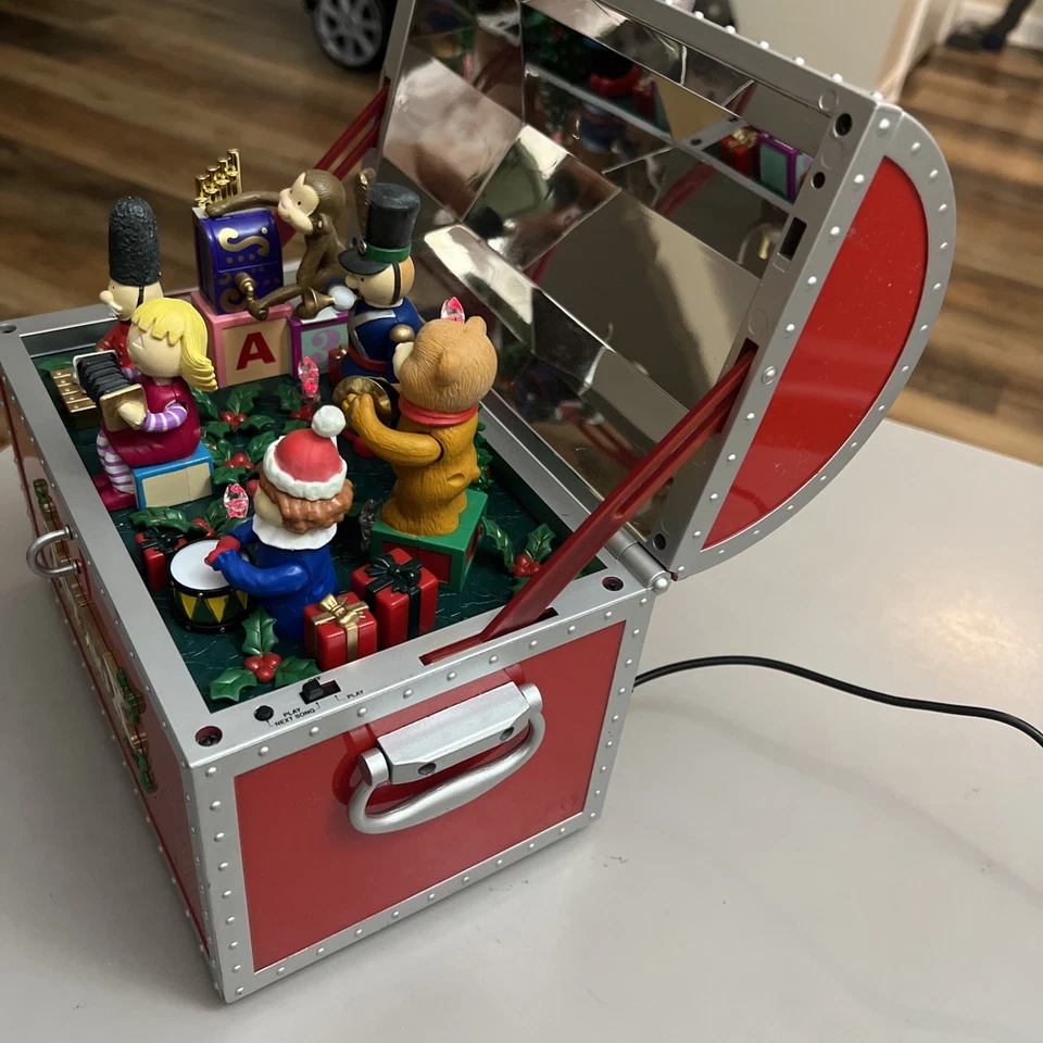 Рождественская коробка для игрушек анимированный сундук с музыкальными песнями — без шнура — работает звук - Изображение 2 из 4