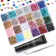 Makartt Nail Rhinestone Glue Kit: 15ml Strong Gems Adhesive Gel with 3360pcs... 