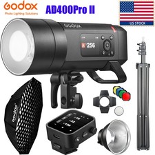 Godox AD400Pro II Flash Light X3 Trigger AD-R6 BD-04 Barndoor 95cm Grid Softbox