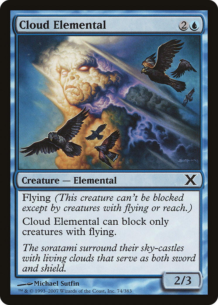 Cloud Elemental #74 (LP) 10th Edition 10E Magic MTG