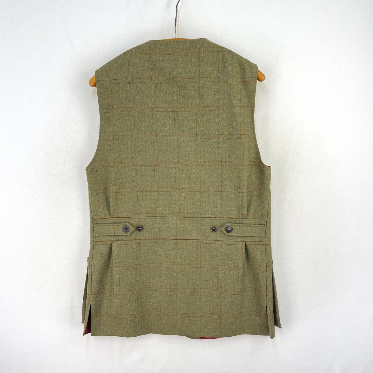 Purdey Tweed Shooting Vest Mens Medium Green Bembridge Sporting