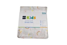 The Big One Kids Twin Sheet Set Unicorn Rainbow Extra-Soft 3 Piece White Bedding