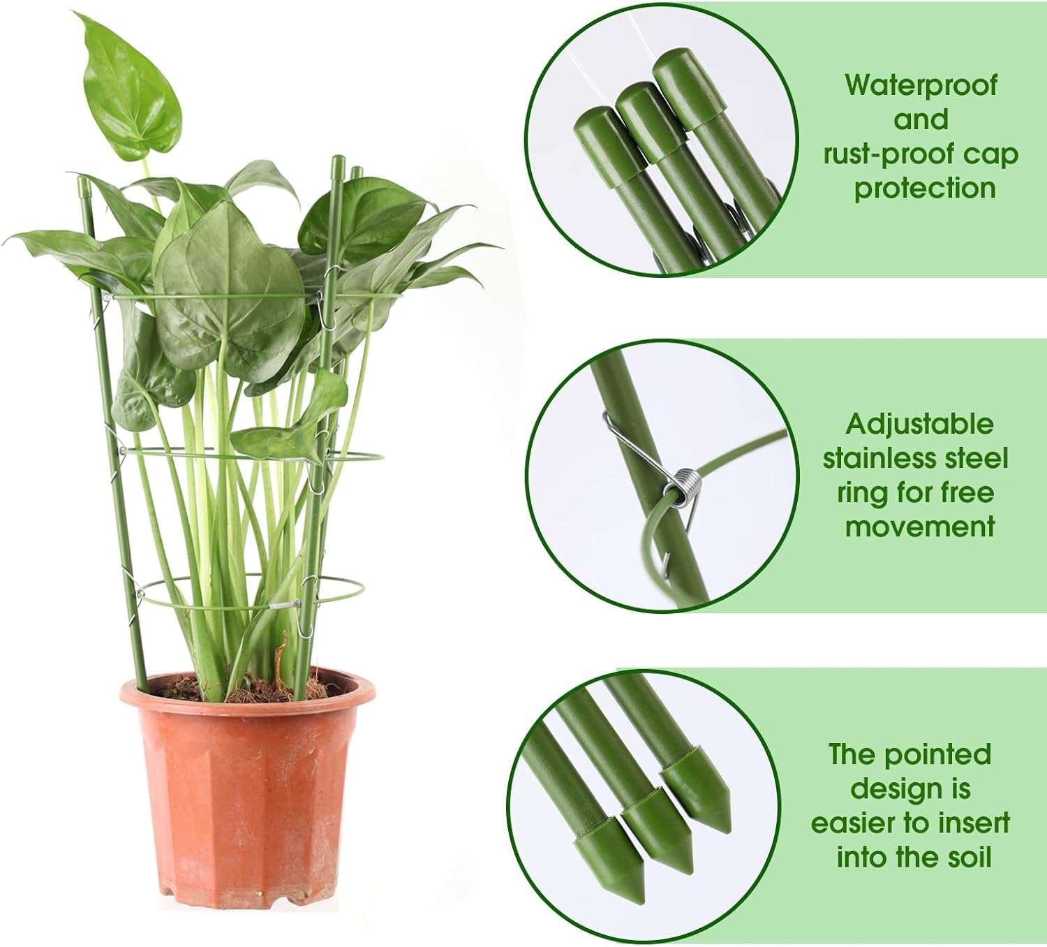 Tomato Cage Plant Support Cages for Garden Climbing Plants 18 inches  4 Pack 