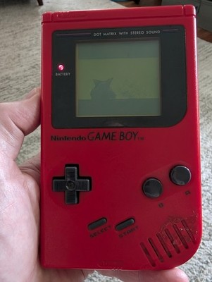 Original Red Game Boy, With POKEMON game