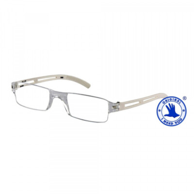 Lesebrille mit Etui Joy Kristall/Weiß (+ 1,0 dpt)