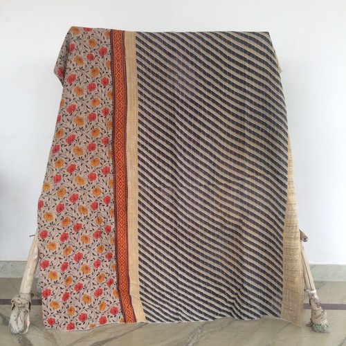 Indian Kantha Quilt Vintage Blanket Reversible Handmade Wholesale Lot 1 pc Throw - Picture 25 of 33