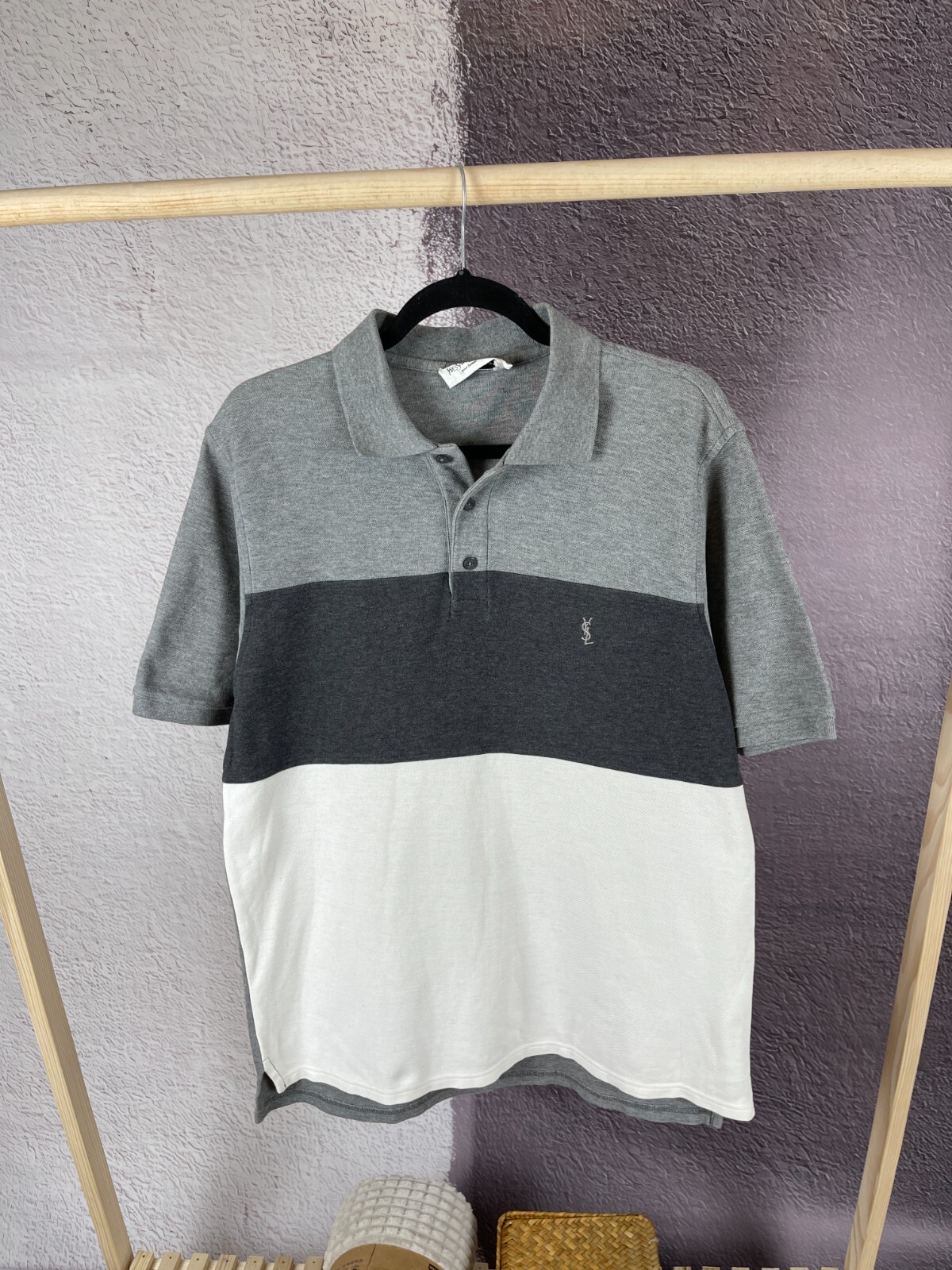 Polo Yves Saint Laurent triplo colore bloccato