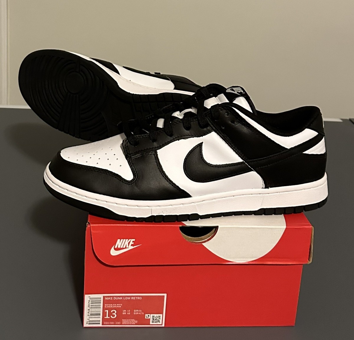 【最終値下】Nike Dunk Low 白/黒 シューズ/PANDA23.5cm Nike Dunk Low Retro Black White Panda W M UK 3 4 5 6 7 8 9