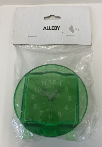 Ikea Alleby Desk Alarm Clock/ Desk Clock/Green Plastic /Battery Operated - Picture 2 of 9