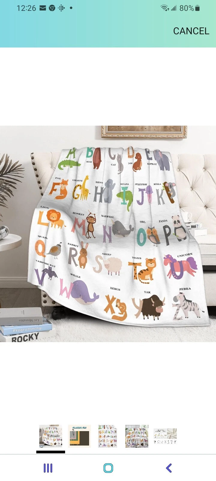 Play Mat Baby Crawling Extra Large Foldable Waterproof Kids Pad Jungle Alphabet