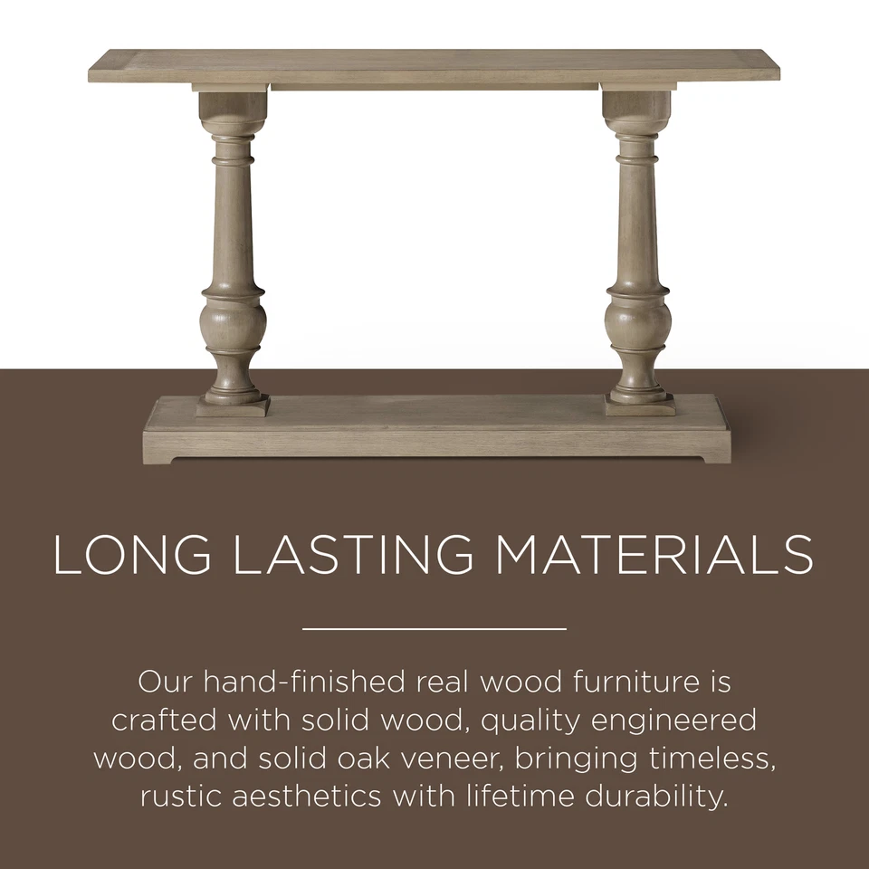 Maven Lane Arthur Traditional Wooden Console Table in Antiqued Grey Finish(Used) - Image 2 of 4