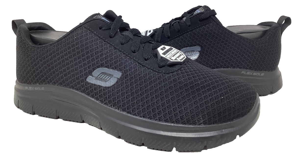 Skechers Men's Work RF Flex Advantage Bendon Work Shoes Blk Wide