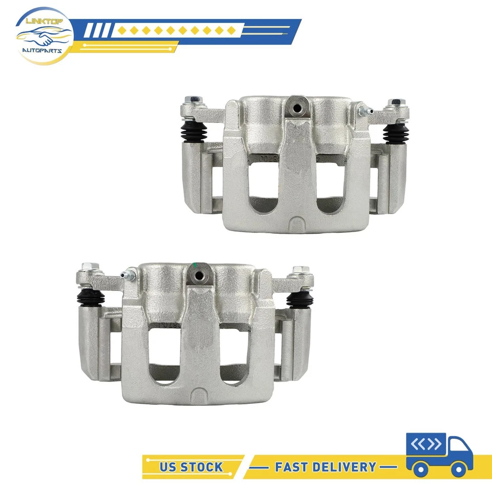 Par de pinzas de freno delanteras con soporte para Ford Explorer 13-19 2011-19 Lincoln MKT Foto 3 de 4