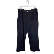 St. John Knitted SJK black pants Santana knit Size 10 Vintage pull on pockets