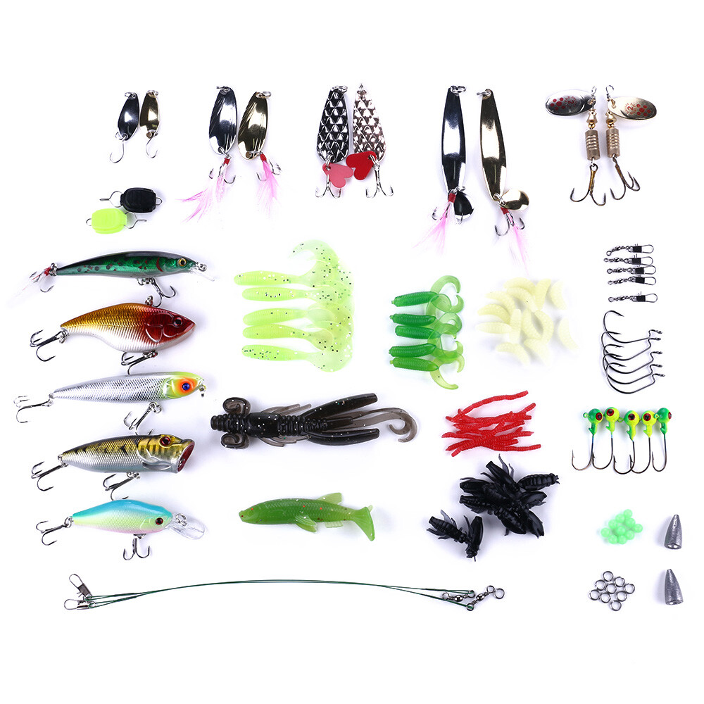 110x Fishing Accessories Lures Gear Bass Bait Hooks Tackle Box Set Saltwater Kit - Image 3