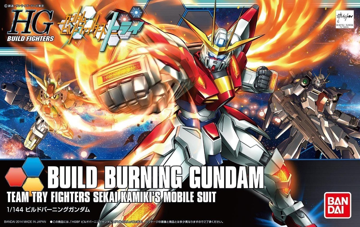 New Bandai HG Build Fighters Try 018 BUILD BURNING GUNDAM 1/144