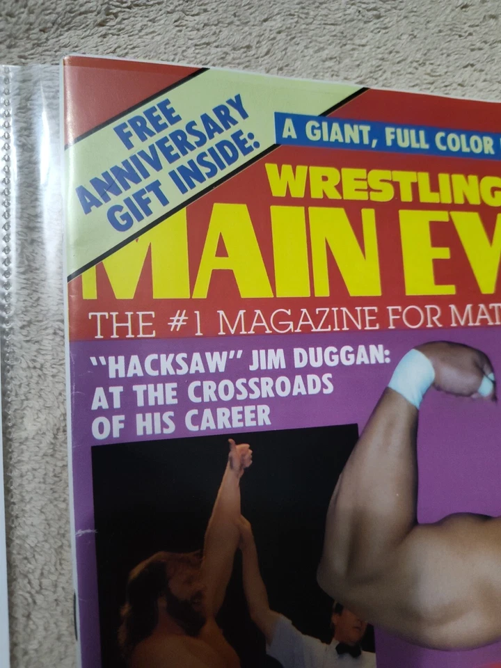 老式(摔跤主要事件)杂志/1990年7月/STING/海报 — 第 3/4 张图片