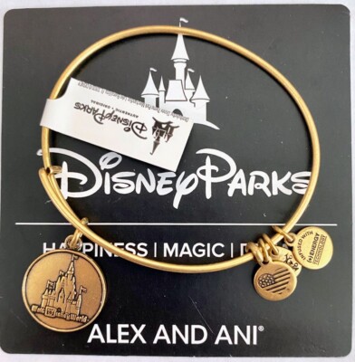 New Disney Parks Alex And Ani Magic Kingdom Cinderella's Castle Gold Bracelet